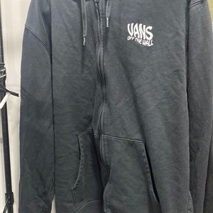 Vans zip up skull sweatshirt